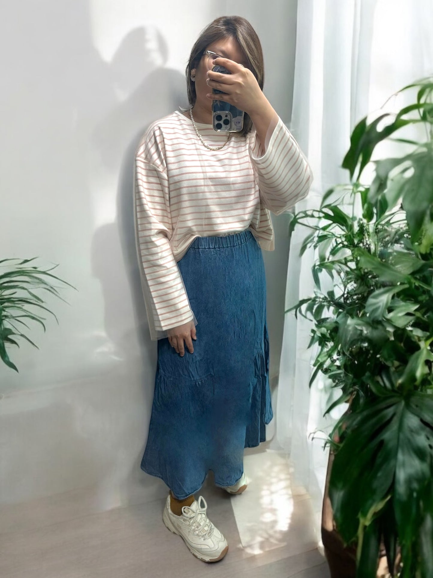 🇯🇵網紗條紋Tee 兩色入