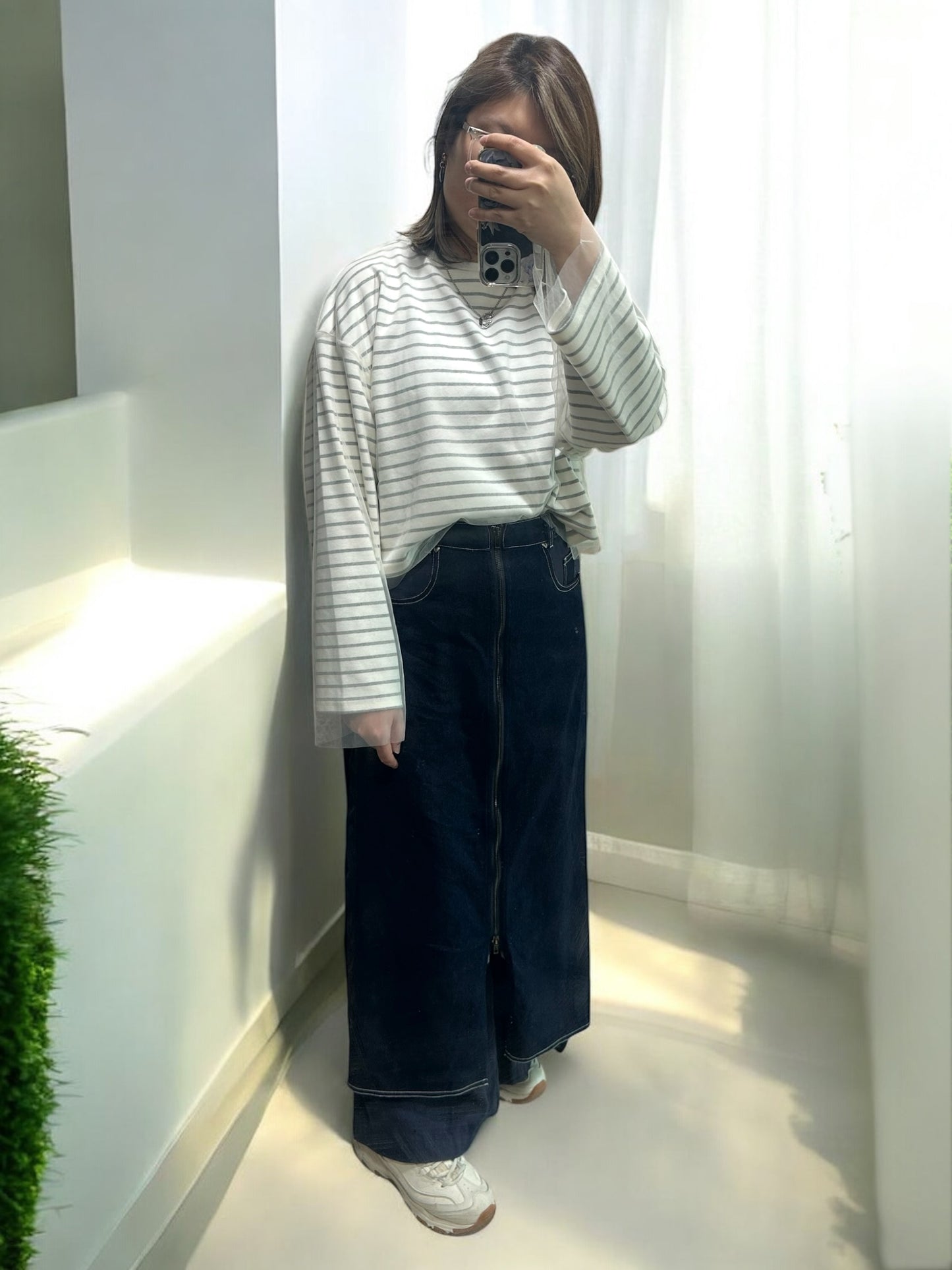 🇯🇵網紗條紋Tee 兩色入