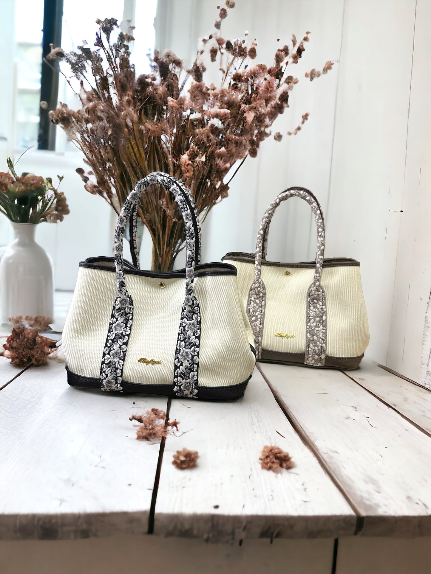 《手縫皮系列》Limited Edition Embordery handle Renee bag