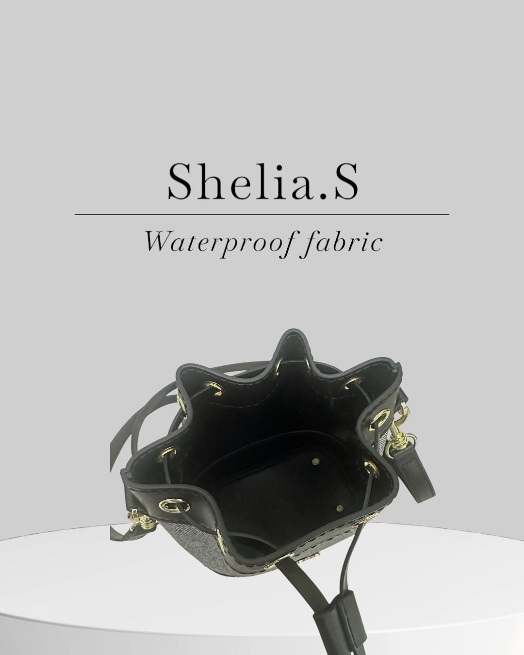《手縫皮系列》Shelia. S - 防潑水灰/黑皮 (現)