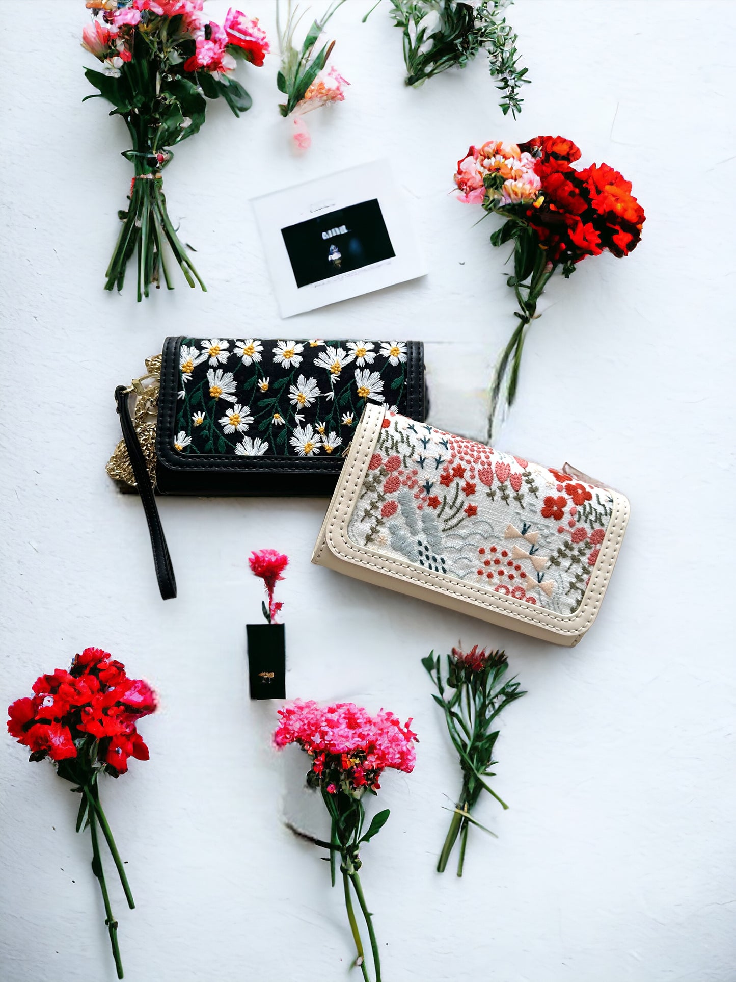 《手縫皮系列》Tess 3ways bag - Embordery flowers (H…The conrner寄賣中)