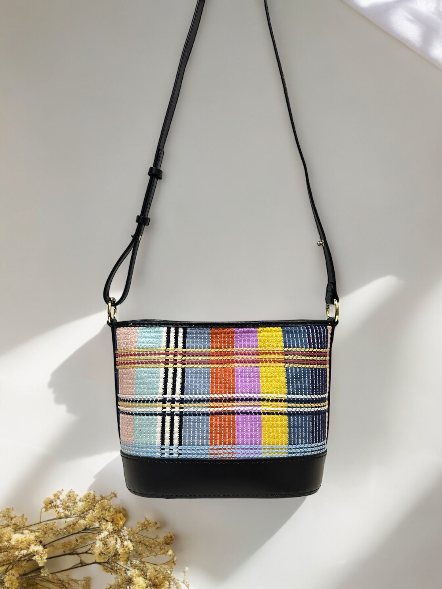 《手縫皮系列》 Aileen Bag - Colour plaid (@H…the corner寄賣)