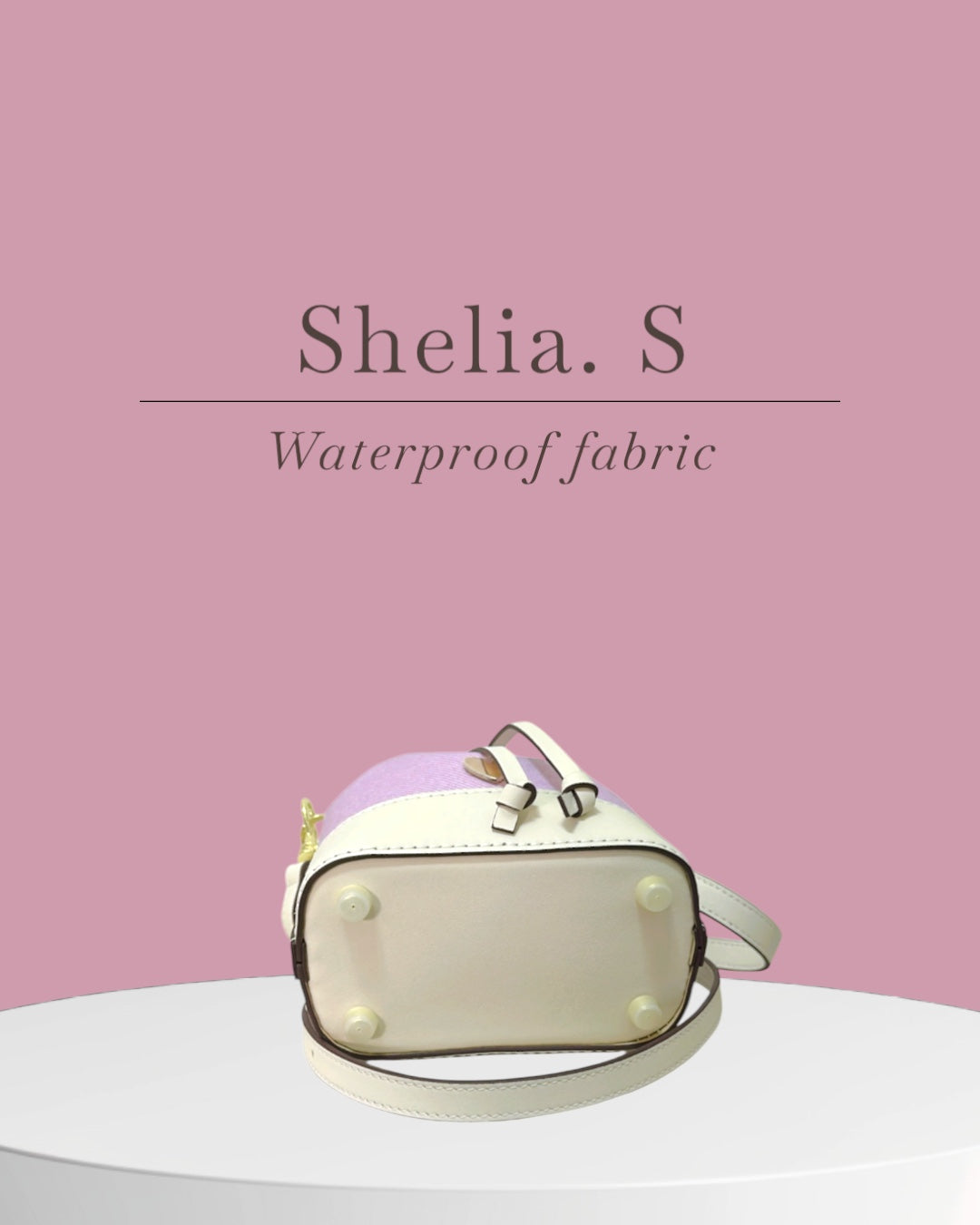 《手縫皮系列》 Shelia. S - 防潑水粉/米白皮 (現)