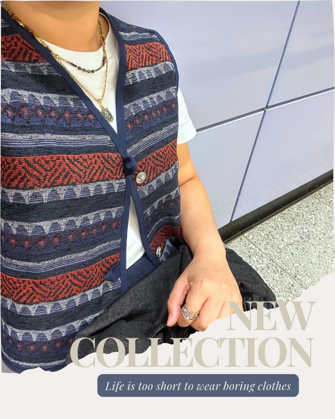 🌟限量🌟AN design Ribbit button Vest🐰