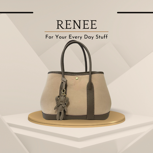 《手縫皮系列》Renee bag - Coco size L