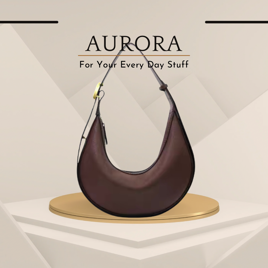《手縫皮系列》Aurora bag - 全皮啡色