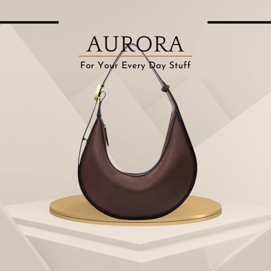 《手縫皮系列》Aurora bag - 全皮啡色