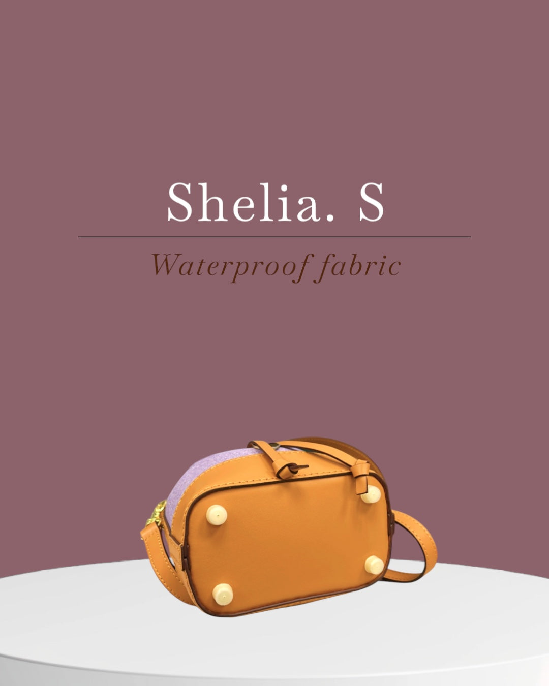 《手縫皮系列》 Shelia. S - 防潑水紫/棕黃皮 （現）