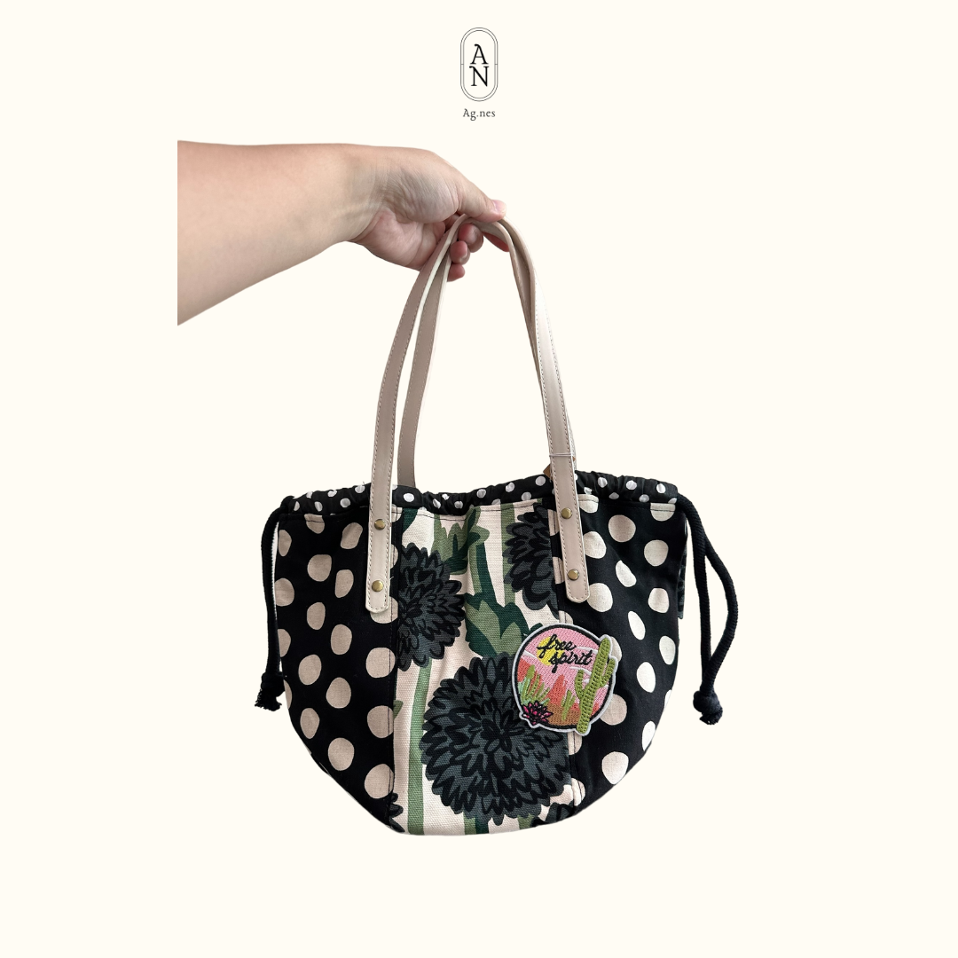 《布袋系列》立體手提拼布包 ～五色入