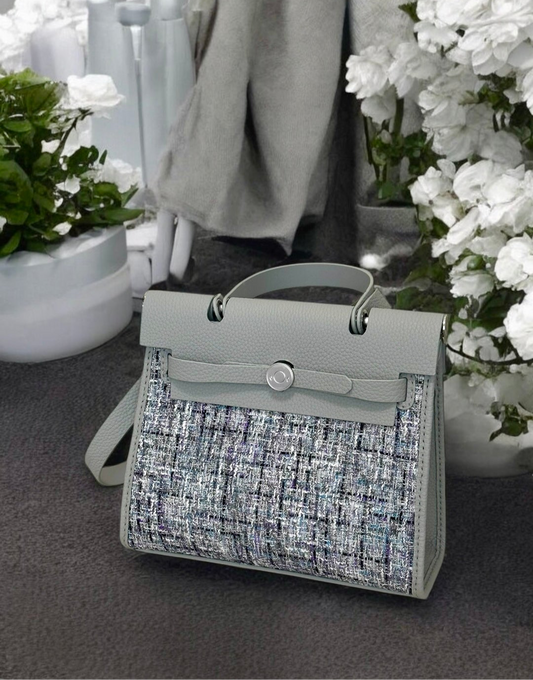 Wona bag - 閃閃藍編織Tweed布