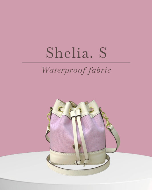《手縫皮系列》 Shelia. S - 防潑水粉/米白皮 （現）