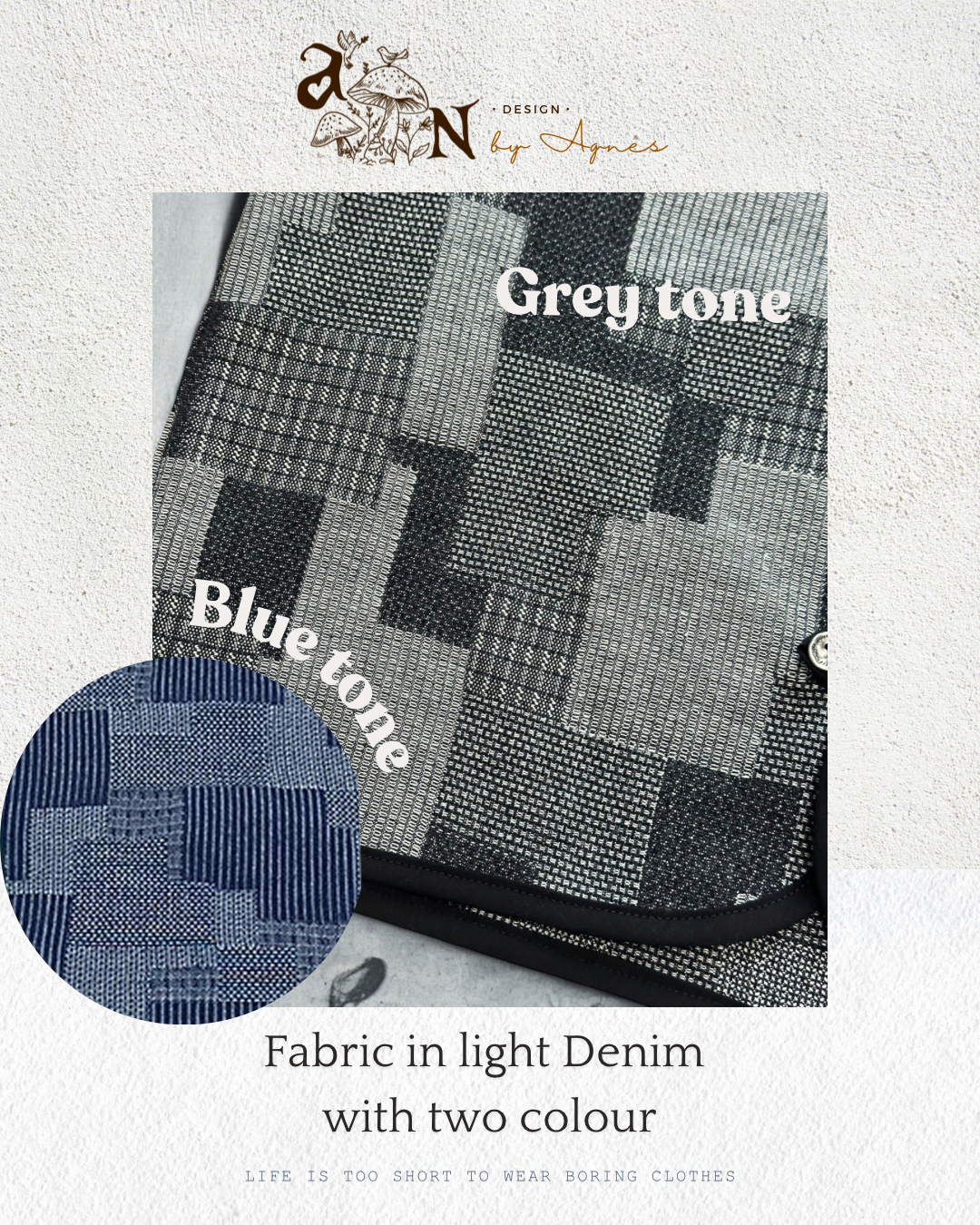🌟限量🌟AN design Antique buttons Vest - Denim black
