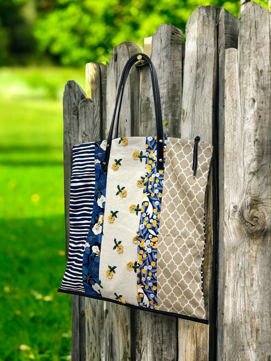 Patchwork Tote bag - Blue