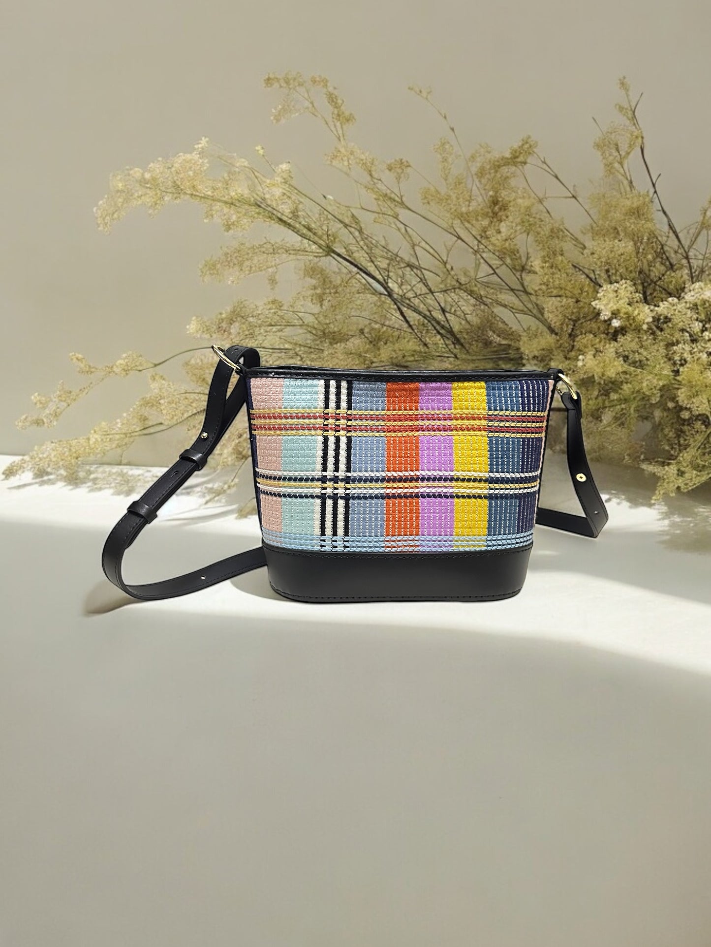 《手縫皮系列》 Aileen Bag - Colour plaid (@H…the corner寄賣）