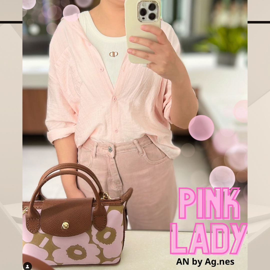 《手縫皮系列》  Daphne bag - Marimekko Pink （現）