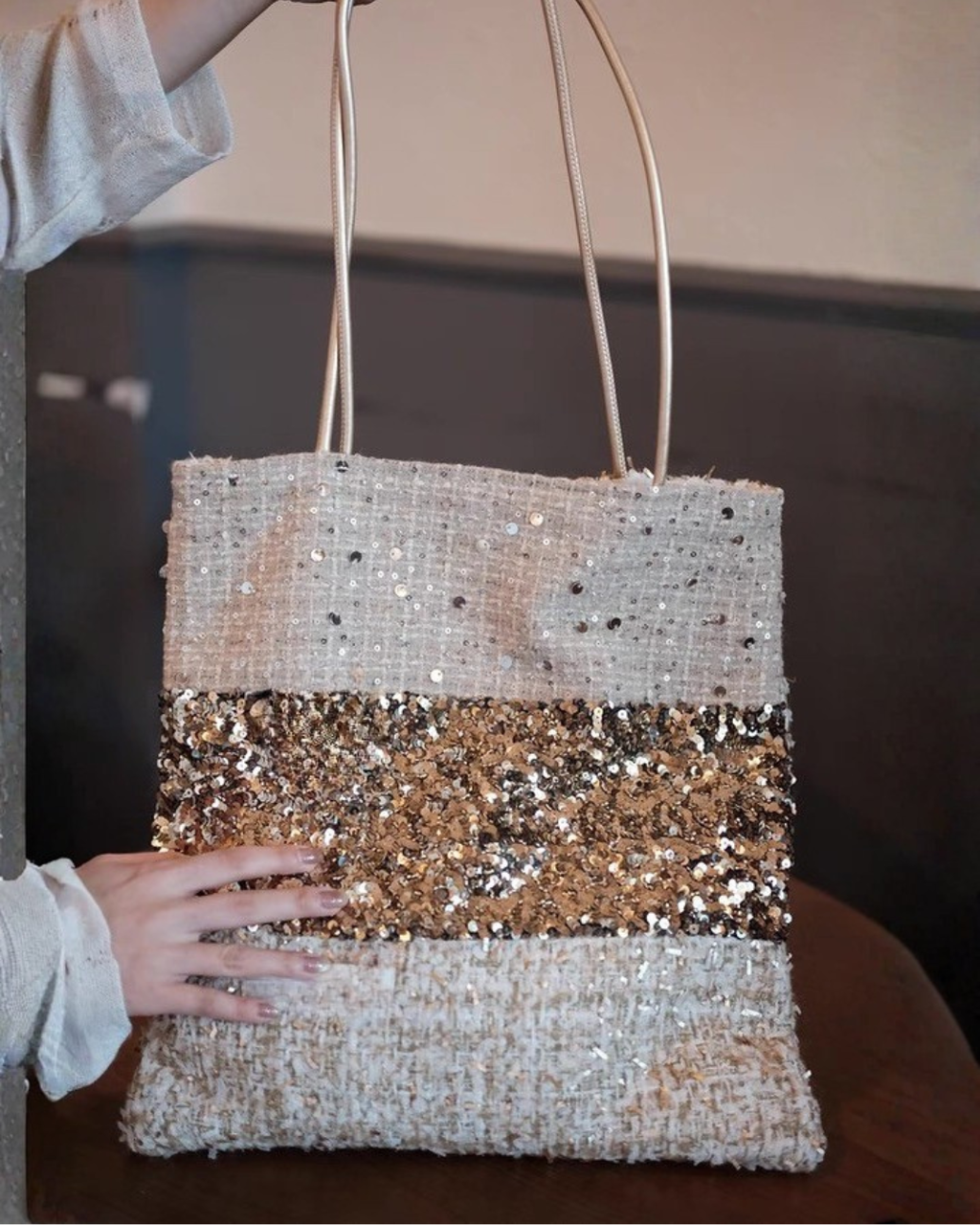 ✨Bling Bling✨ 拼布tote bag