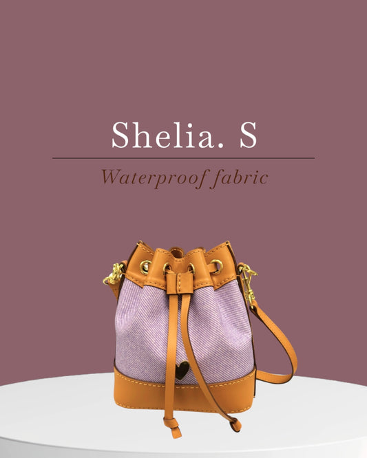 《手縫皮系列》 Shelia. S - 防潑水紫/棕黃皮 （現）