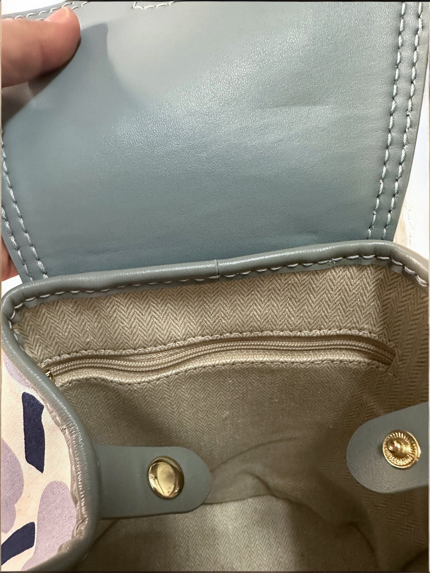 《手縫皮系列》 Ruby 小背囊 - 正品Marimekko x 藍皮 （訂）