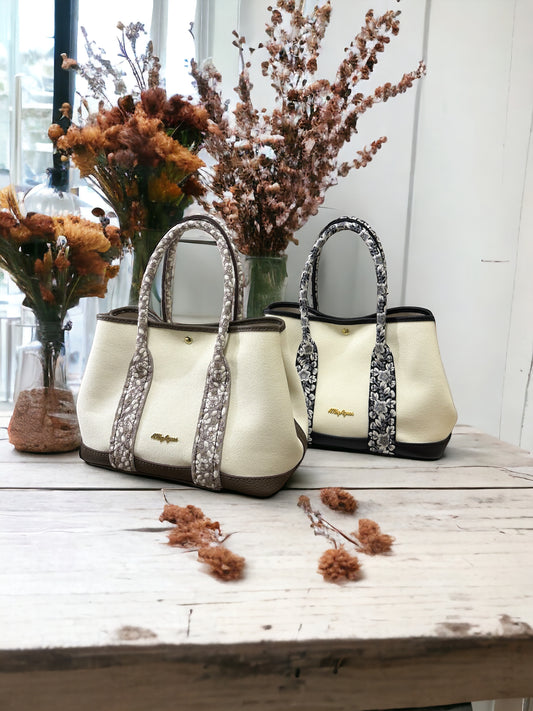 《手縫皮系列》Limited Edition Embordery handle Renee bag