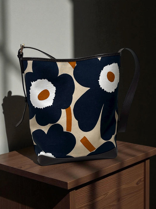 Alyssa Bag 手縫皮袋系列 - 正品Marimekko布