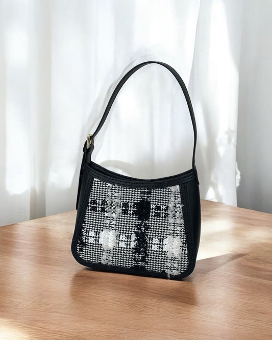 Athena bag - 黑白質感Tweed布